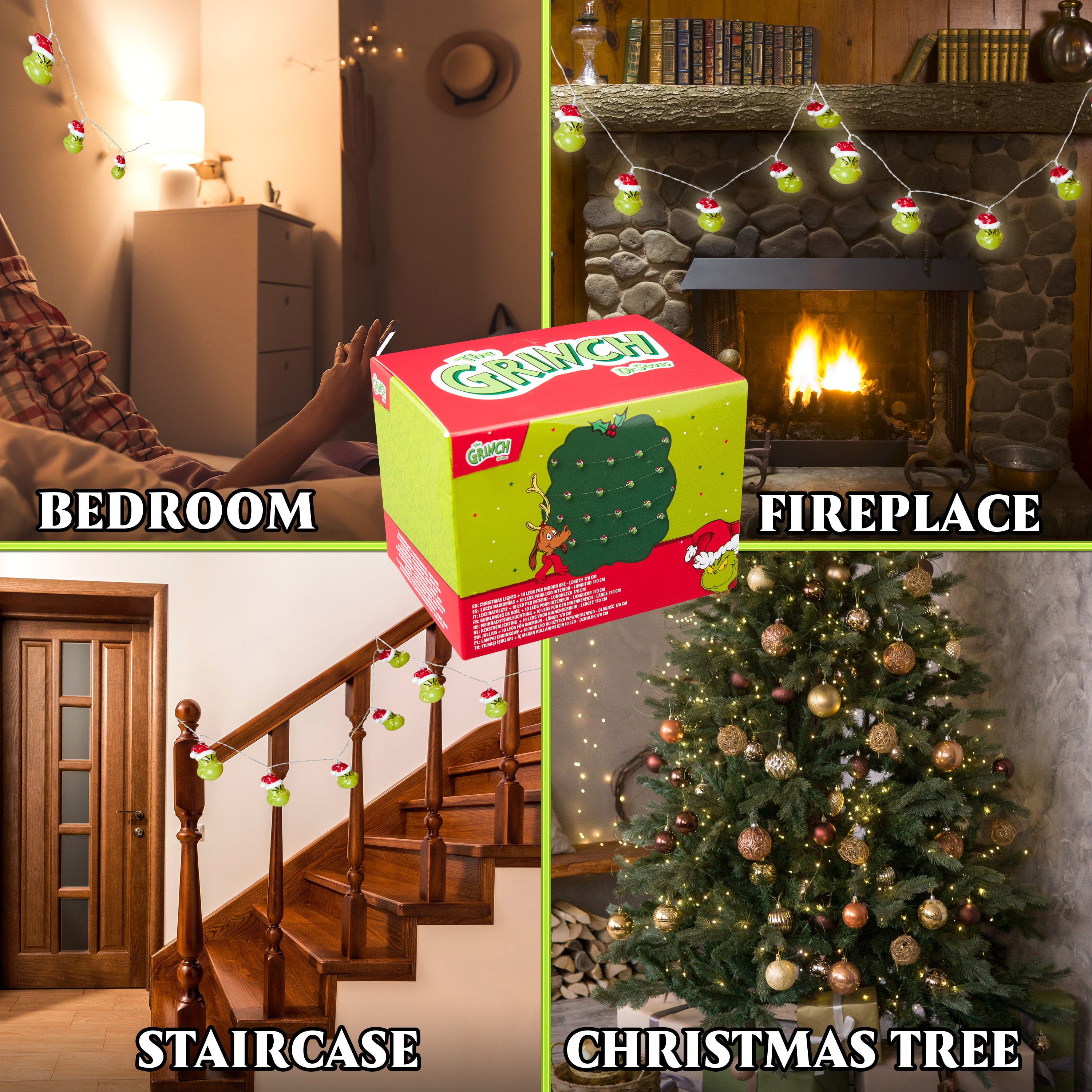 The Grinch Decorative String Lights (Green 3D) - Get Trend