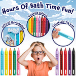 Bluey Bath Crayons Colouring Set 10 Water Crayons 2 Sponges Bath Toys for Kids - Get Trend