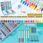 Bluey Kids Painting Supplies Set, 140 Plus Pieces Travel Art Supplies in Case - Kids Gifts (Blue Case) - Get Trend