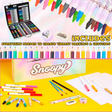 Peanuts Snoopy Kids Colouring Set 140 Plus Pieces Travel Art Supplies Kids Gifts - Get Trend