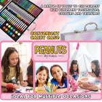 Peanuts Snoopy Kids Colouring Set 140 Plus Pieces Travel Art Supplies Kids Gifts - Get Trend