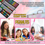 Peanuts Snoopy Kids Colouring Set 140 Plus Pieces Travel Art Supplies Kids Gifts - Get Trend