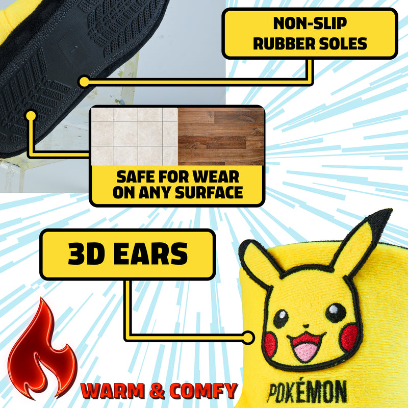 Pokemon Boys Slippers, Pikachu Bulbasaur Soft Kids Shoes, Pokemon Gifts for Boys - Get Trend