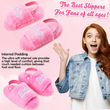 Barbie Women's Fluffy Slippers, Comfy Mule House Shoes - Cosy Gifts for Her - Get Trend