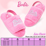 Barbie Women's Fluffy Slippers, Comfy Mule House Shoes - Cosy Gifts for Her - Get Trend