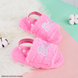 Barbie Girls Fluffy Slippers, Comfy Mule House Shoes - Gifts for Girls - Get Trend