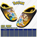 Pokemon Boys Slippers, Cosy Slip on House Shoes with Non Slip Sole - Gifts for Gamers - Get Trend