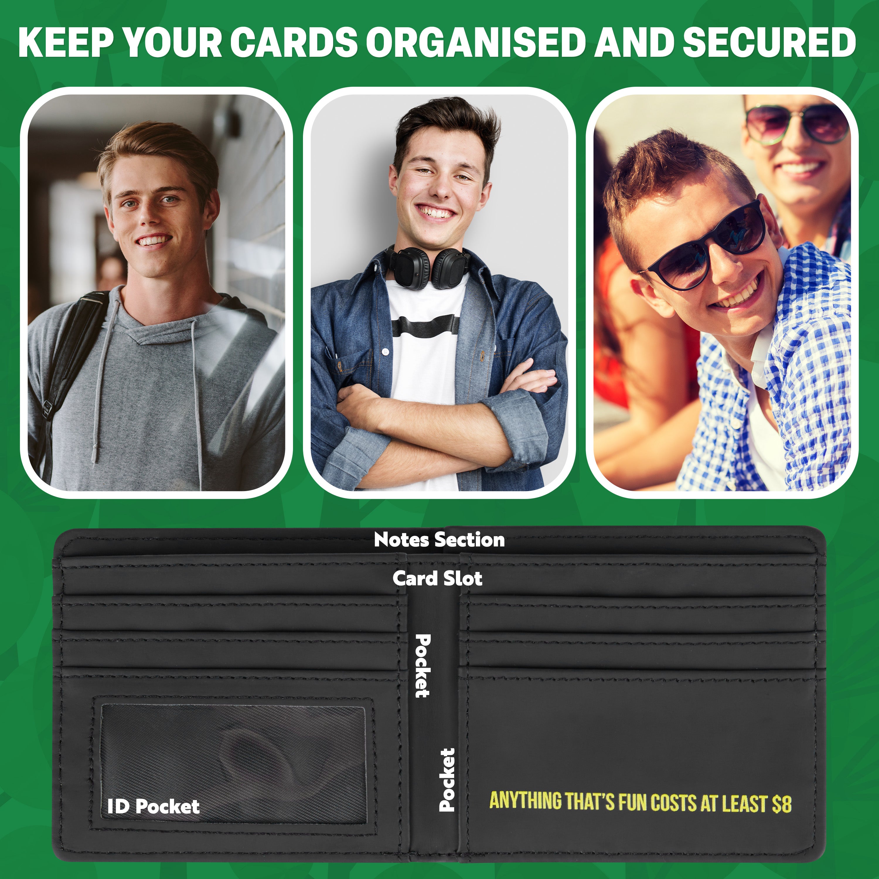 South Park Bifold Wallet for Men, Slim with ID & Card Slots Cash Compartment - Get Trend