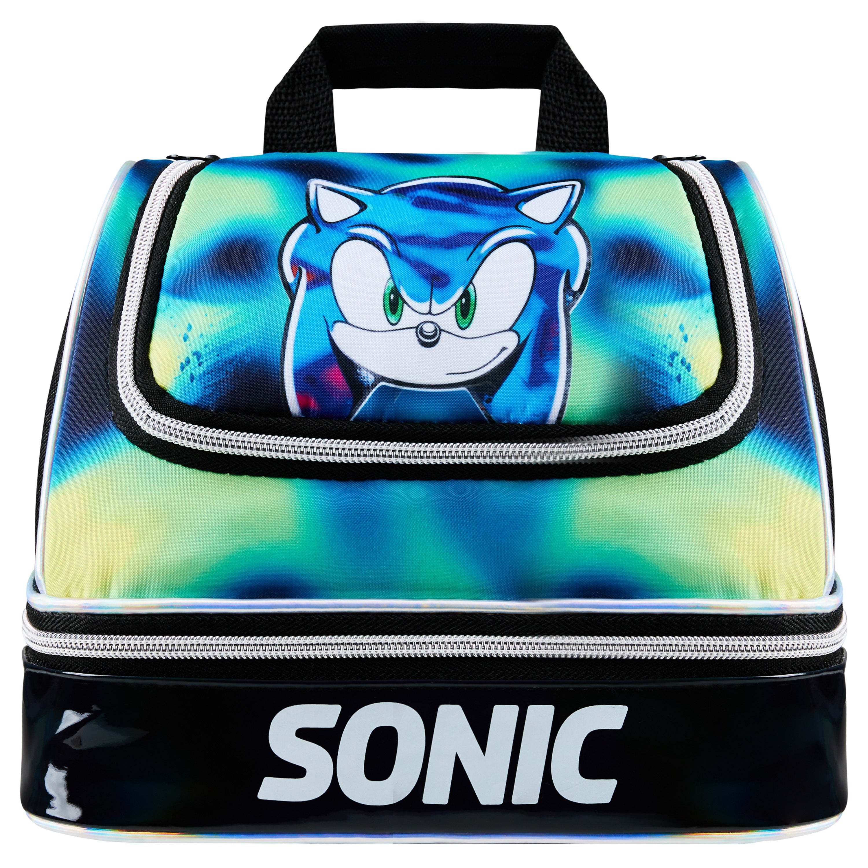 Get Trend Sonic The Hedgehog Lunch Bag for Kids Teens Shadow Insulated Lunch Box Compartments Double Decker Snacks Food Carrier for School Travel Picnic Cooler Bag (Black Sonic) - Get Trend