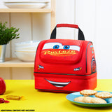 Get Trend Disney Cars Lunch Bag for Kids Lightning McQueen Insulated Lunch Box Compartments Double Decker Snacks Food Carrier for School Travel Picnic Cooler Bag (Red McQueen) - Get Trend