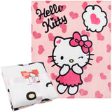 Hello Kitty Soft Fleece Bed Blanket, Cosy Bed Throw 150 x 130cm - Gifts for Her - Get Trend