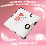 Hello Kitty Soft Fleece Bed Blanket, Cosy Bed Throw 150 x 130cm - Gifts for Her - Get Trend
