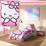 Hello Kitty Duvet Cover and Pillowcase Set Girls Teens Bedding  - Single Size - Get Trend