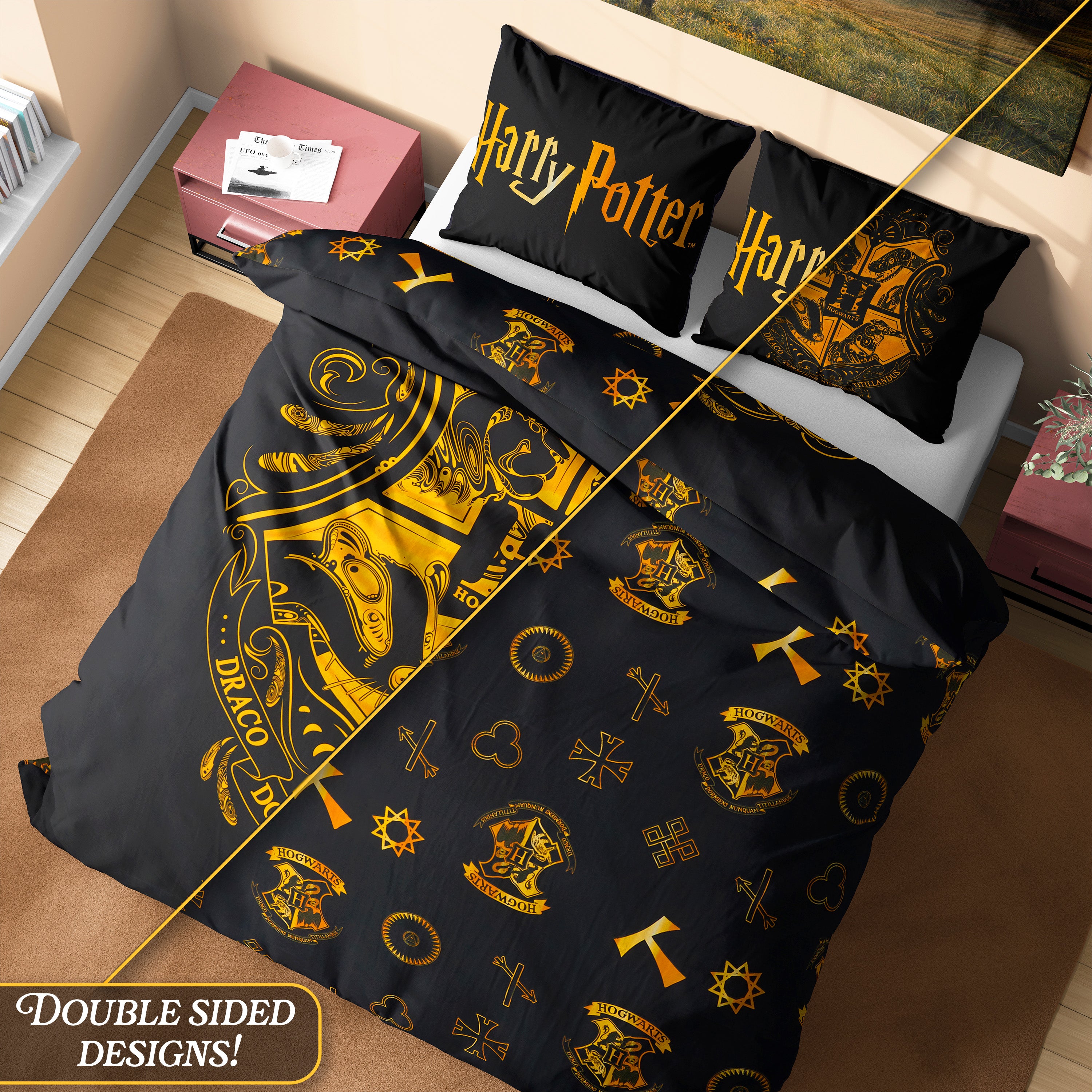 Harry Potter Duvet Cover and Pillowcase Set Kids Teens Women Bedding - Get Trend