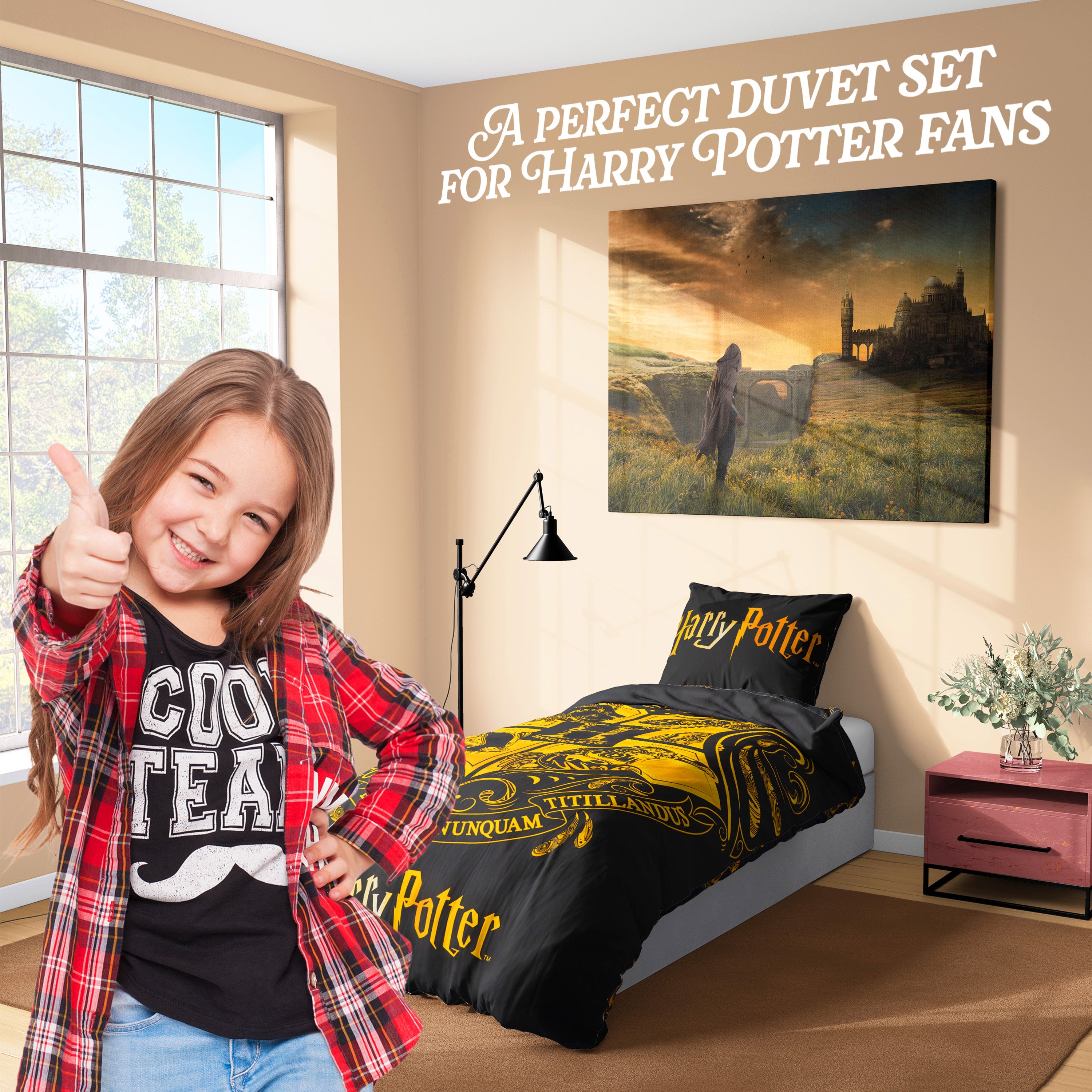 Harry Potter Duvet Cover and Pillowcase Set Kids Teens Women Bedding - Get Trend