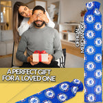 Chelsea F.C. Long Hot Water Bottle with Soft Cover 2L - Football Gifts for Him (Blue/White Long) - Get Trend