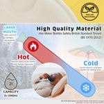 Chelsea F.C. Long Hot Water Bottle with Soft Cover 2L - Football Gifts for Him (Blue/White Long) - Get Trend