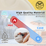 Chelsea F.C. Long Hot Water Bottle with Soft Cover 2L - Football Gifts for Him (Blue/White Long) - Get Trend