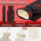 Liverpool F.C. Long Hot Water Bottle with Soft Cover 2L - Gifts for Him (Black/Red Long) - Get Trend