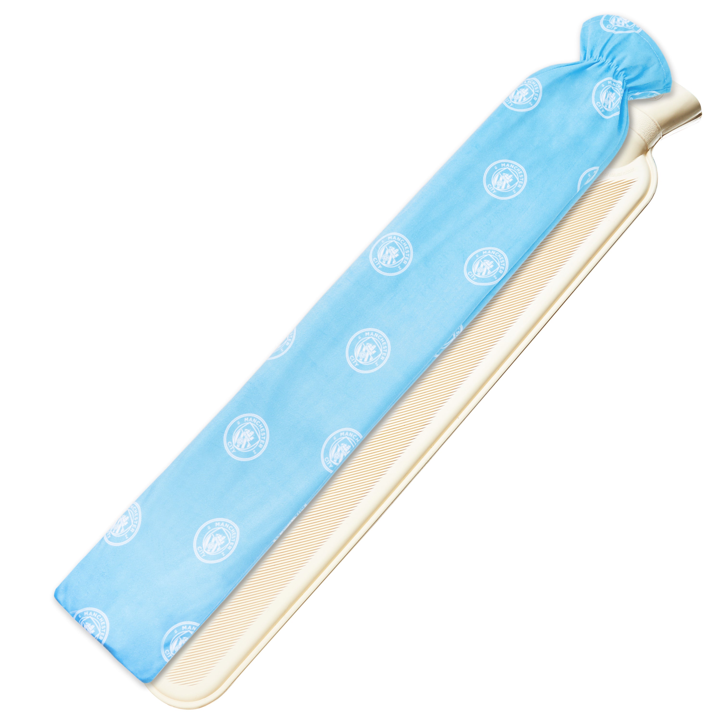 Manchester City F.C. Long Hot Water Bottle with Soft Cover 2L - Gifts for Him (Blue Long) - Get Trend