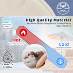 Tottenham Hotspur F.C. Long Hot Water Bottle with Soft Cover 2L - Gifts for Him (White/Navy Long) - Get Trend