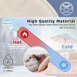 Tottenham Hotspur F.C. Long Hot Water Bottle with Soft Cover 2L - Gifts for Him (White/Navy Long) - Get Trend