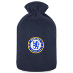 Chelsea F.C. Hot Water Bottle with Soft Cover 1.8L - Football Gifts for Him (Navy) - Get Trend