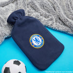 Chelsea F.C. Hot Water Bottle with Soft Cover 1.8L - Football Gifts for Him (Navy) - Get Trend