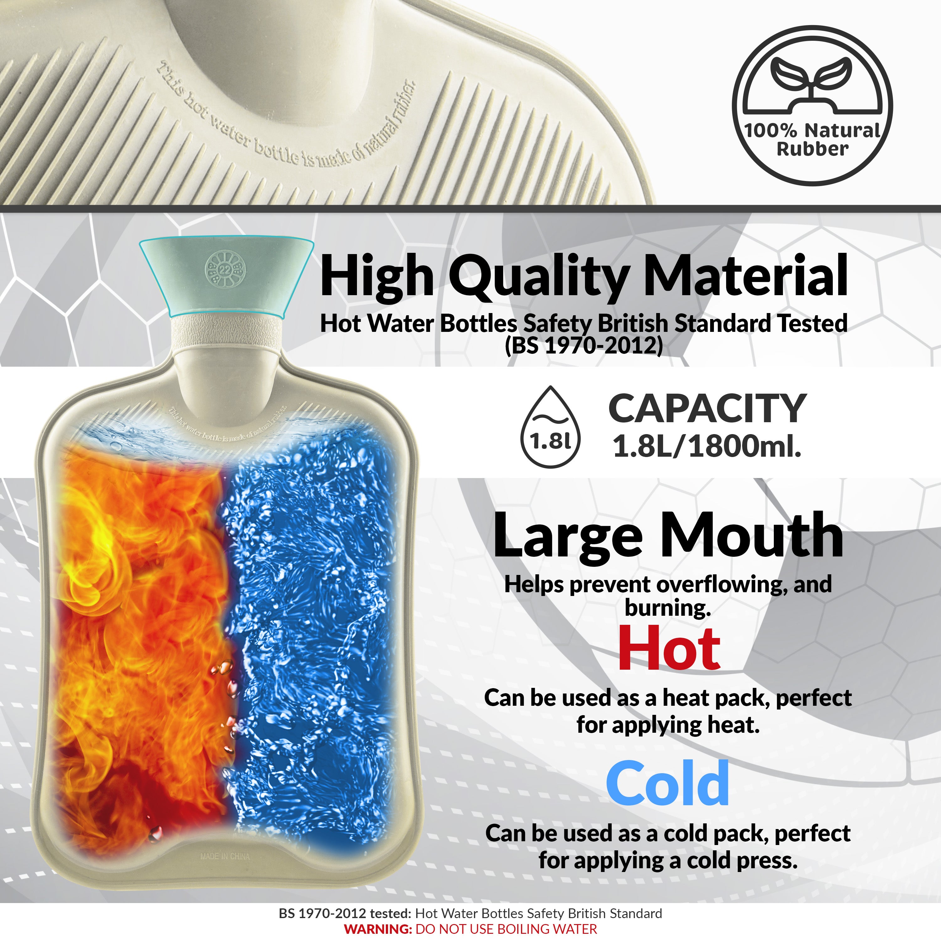 Chelsea F.C. Hot Water Bottle with Soft Cover 1.8L - Football Gifts for Him (Navy) - Get Trend