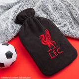 Liverpool F.C. Hot Water Bottle with Soft Cover 1.8L - Gifts for Him (Black) - Get Trend