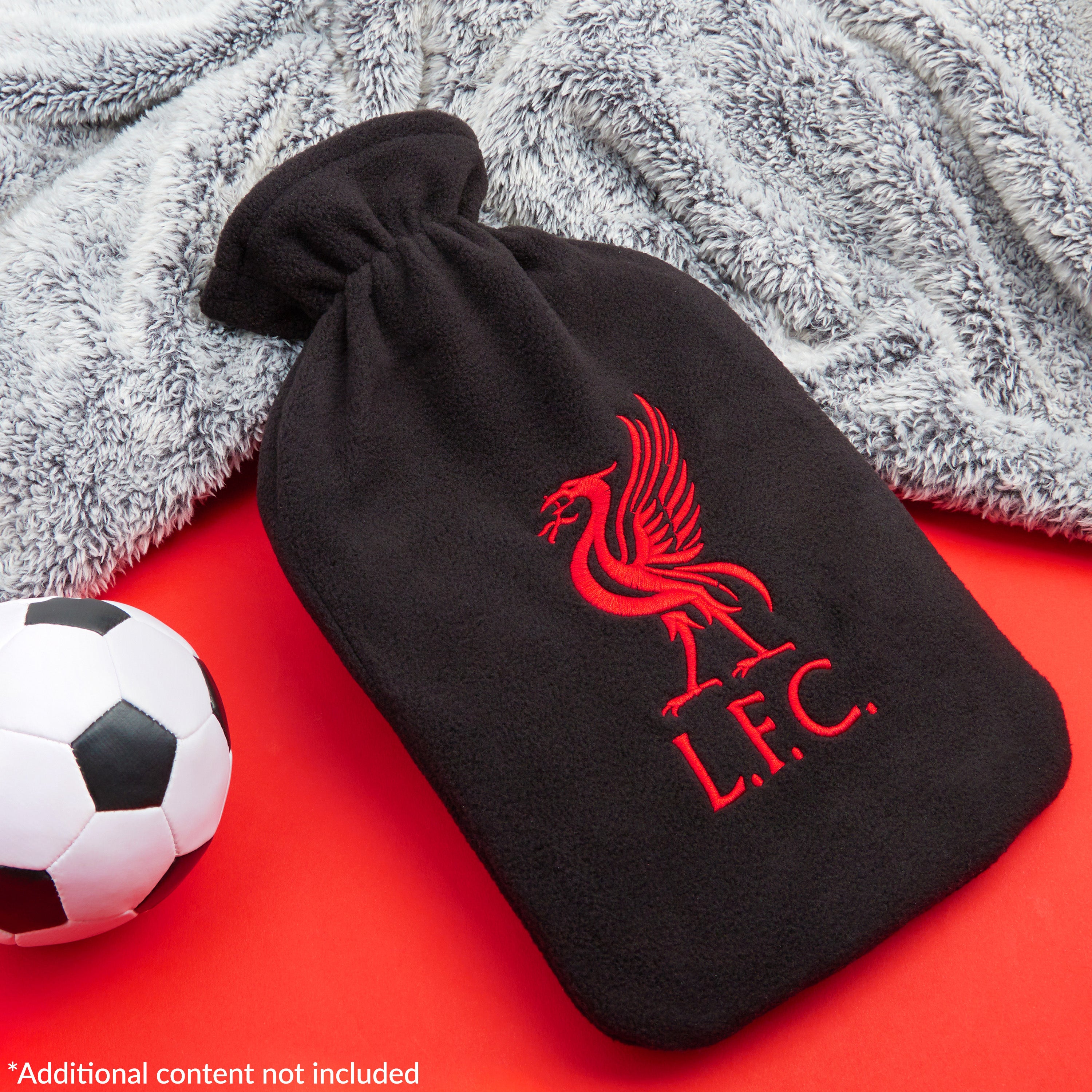 Liverpool F.C. Hot Water Bottle with Soft Cover 1.8L - Gifts for Him (Black) - Get Trend