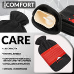 Liverpool F.C. Hot Water Bottle with Soft Cover 1.8L - Gifts for Him (Black) - Get Trend