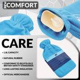 Manchester City F.C. Hot Water Bottle with Soft Cover 1.8L - Gifts for Him (Blue) - Get Trend