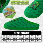 Minecraft Boys Slippers, Cosy Creeper Indoor House Shoes - Gamer Gifts for Boys - Get Trend