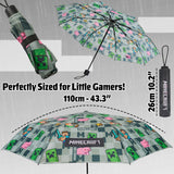 Minecraft Telescopic Umbrella - Folding Umbrella Lightweight for Travel School - Get Trend