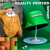 Minecraft Boys Bucket Hat with Fleece Lining - Creeper Gifts for Boys Green - Get Trend