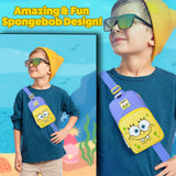 SpongeBob Boys Crossbody Bag with 2 Compartments Adjustable Strap - Boys Gifts - Get Trend