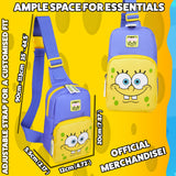 SpongeBob Boys Crossbody Bag with 2 Compartments Adjustable Strap - Boys Gifts - Get Trend