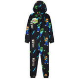 Minecraft Boys Fleece Onesie, Hooded Onesie Pyjamas - Gifts for Gamers - Get Trend