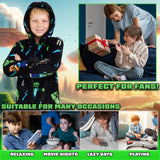 Minecraft Boys Fleece Onesie, Hooded Onesie Pyjamas - Gifts for Gamers - Get Trend