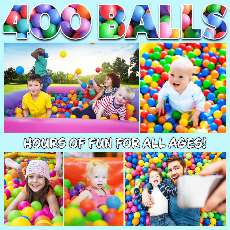 Ball Pit Balls Summer Outdoor Indoor Soft Balls - 400 Balls - Get Trend