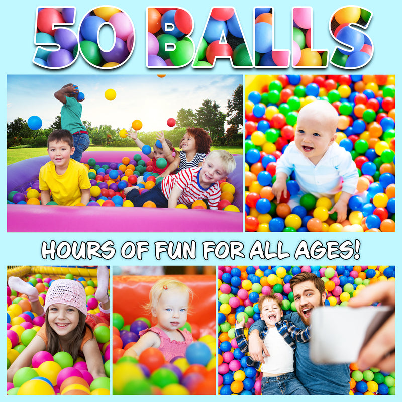 Ball Pit Balls Summer Outdoor Indoor Soft Balls for Kids -50 Balls - Get Trend