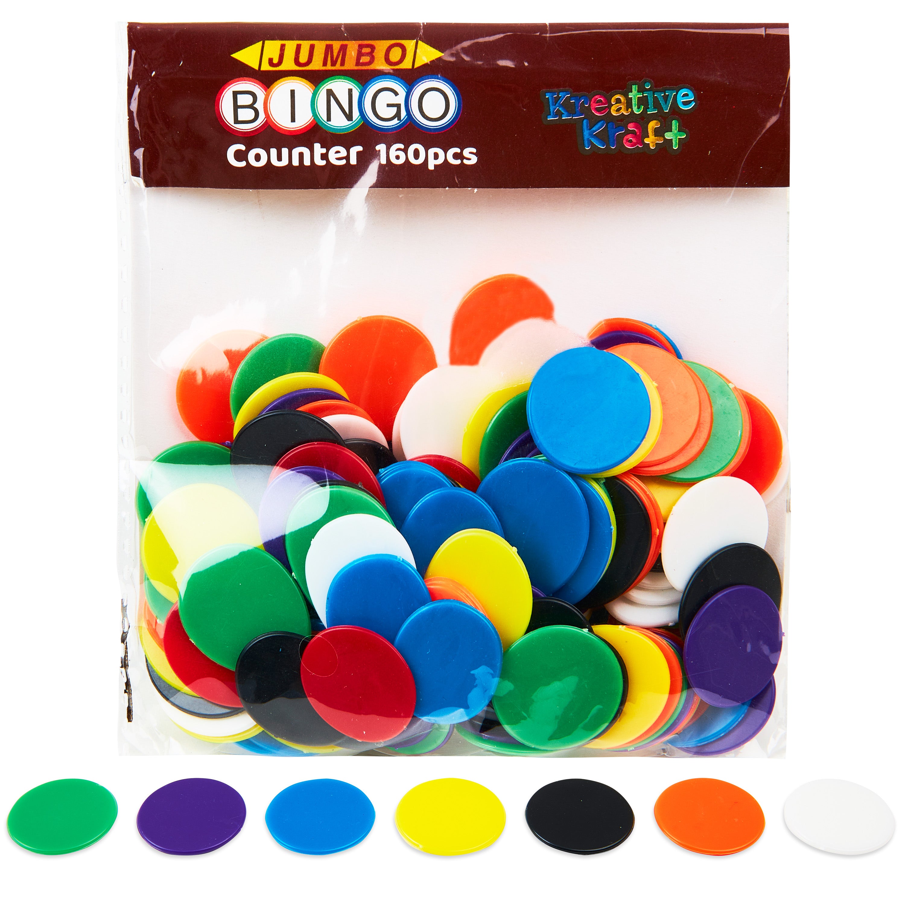 KreativeKraft Bingo Accessories Variety of  Colourful Bingo Counters for Events Parties (Multi Chips) - Get Trend