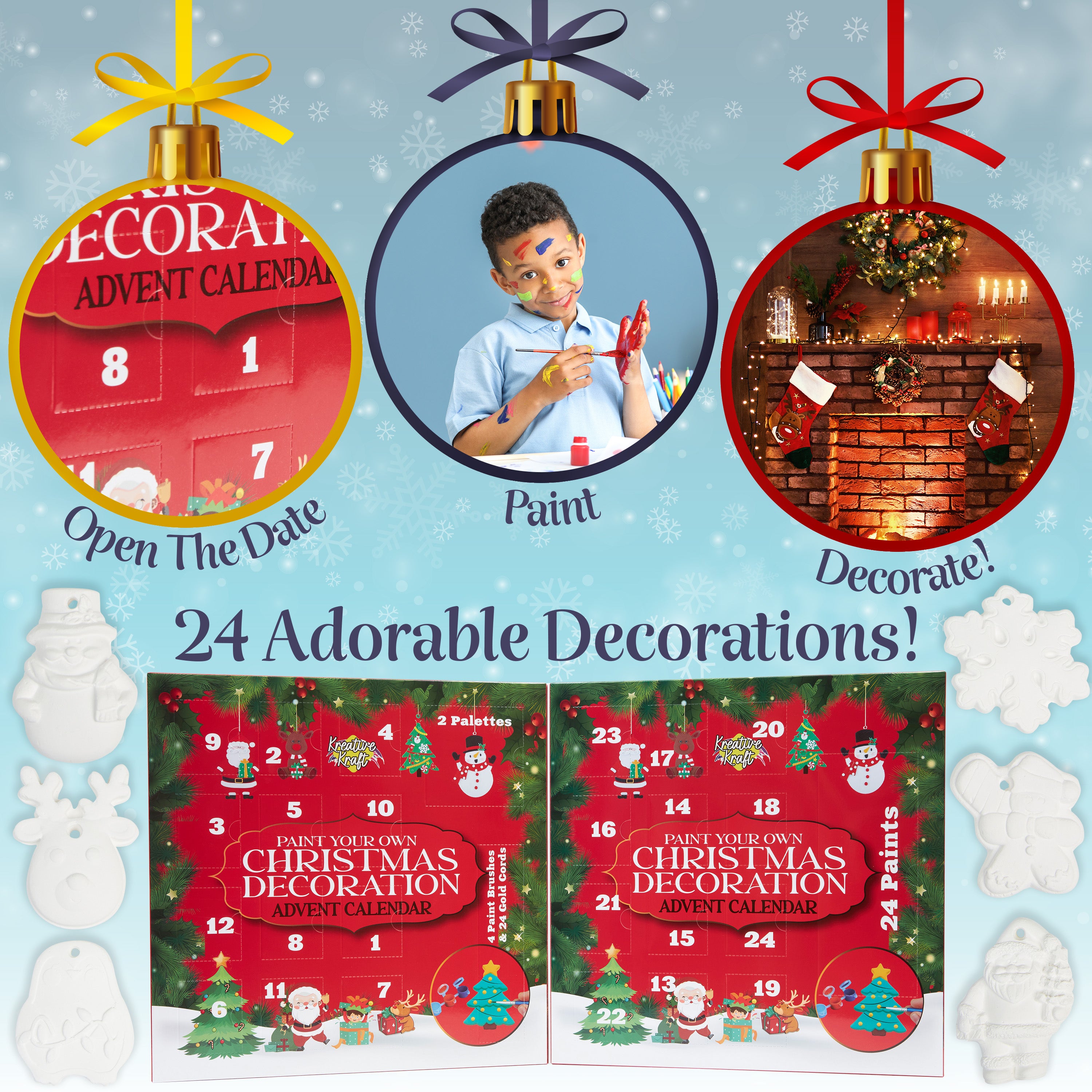 KreativeKraft DIY Decorations Advent Calendar 2025 Paint Your Own Decorations - Get Trend