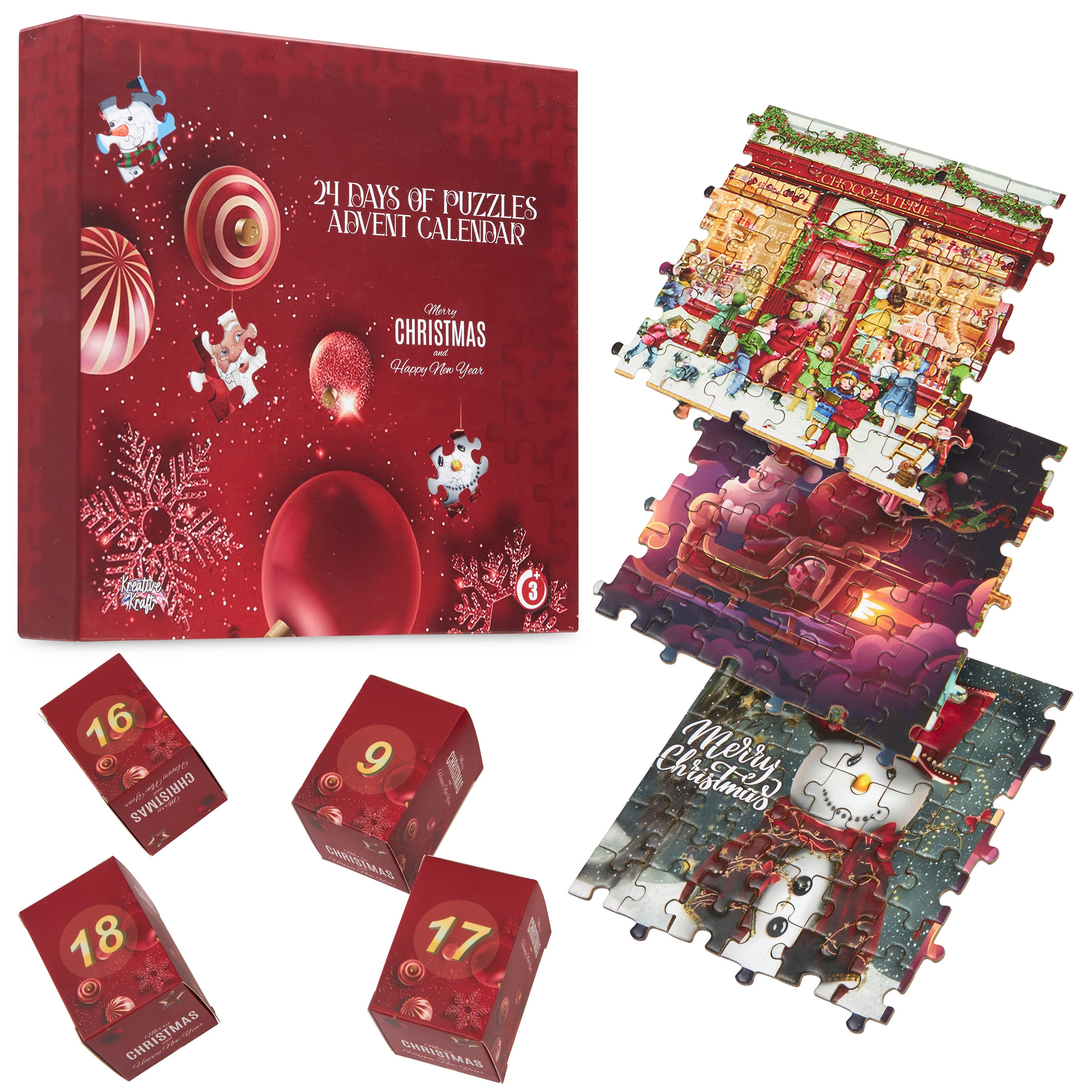 KreativeKraft Puzzle Advent Calendar 2025 Fun Christmas Countdown Calendar - Get Trend