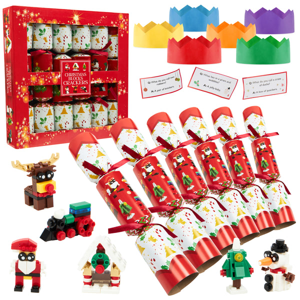KreativeKraft Christmas Crackers, Pack of 6 or 10 Crackers for Kids and Adults - Block Toys - Get Trend