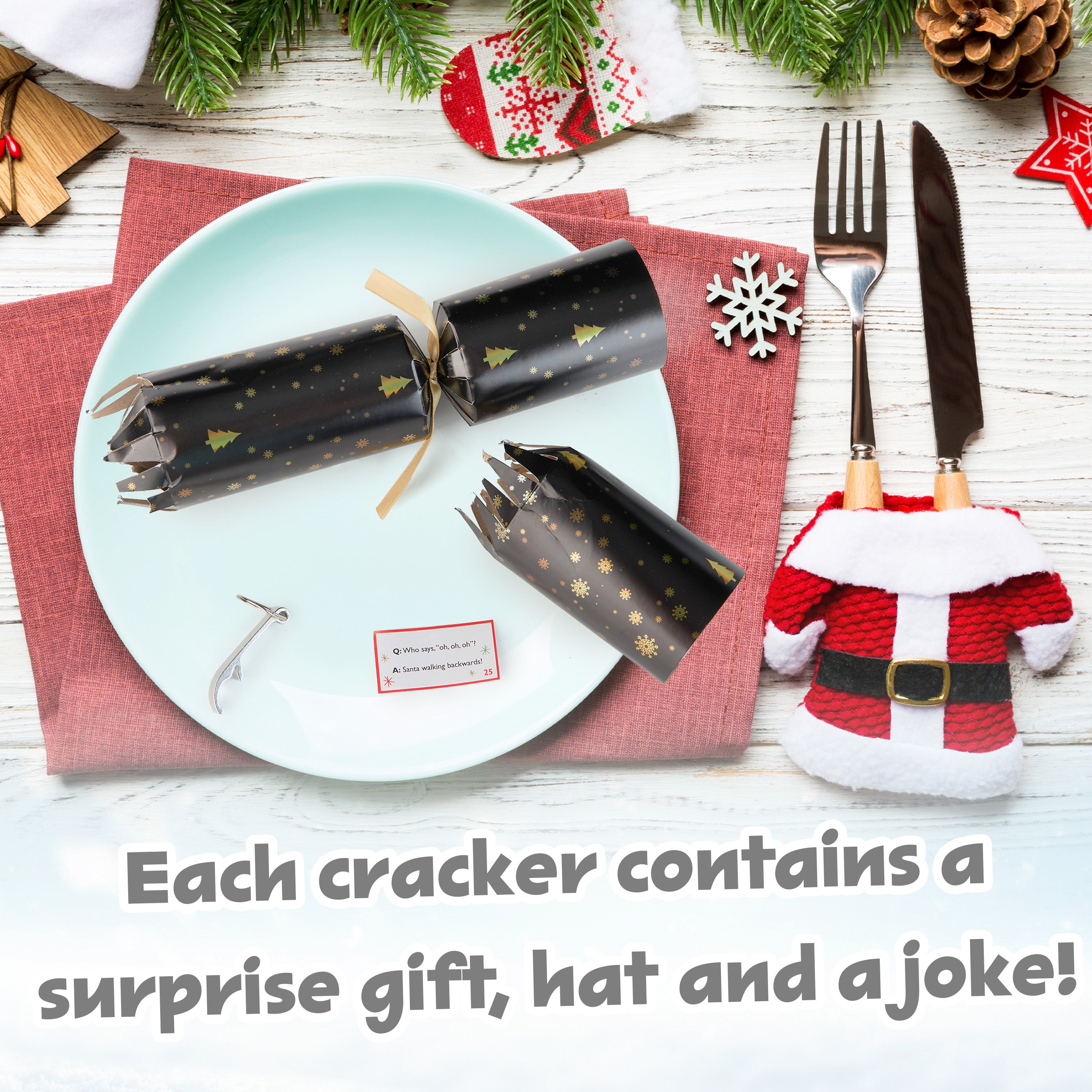 KreativeKraft Christmas Crackers Pack of 10 Crackers for Kids and Adults - Get Trend