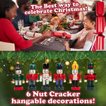 KreativeKraft Christmas Crackers, Pack of 6 Nutcracker Ornament Festive Crackers (Red Nutcracker) - Get Trend