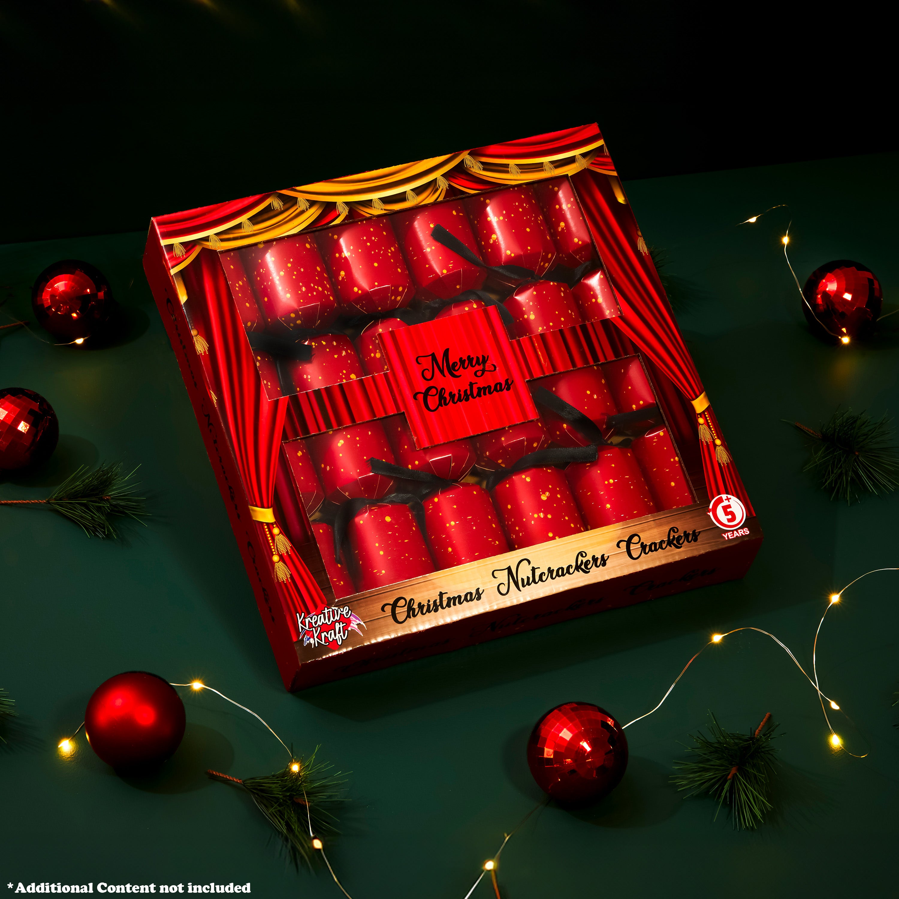KreativeKraft Christmas Crackers, Pack of 6 Nutcracker Ornament Festive Crackers (Red Nutcracker) - Get Trend