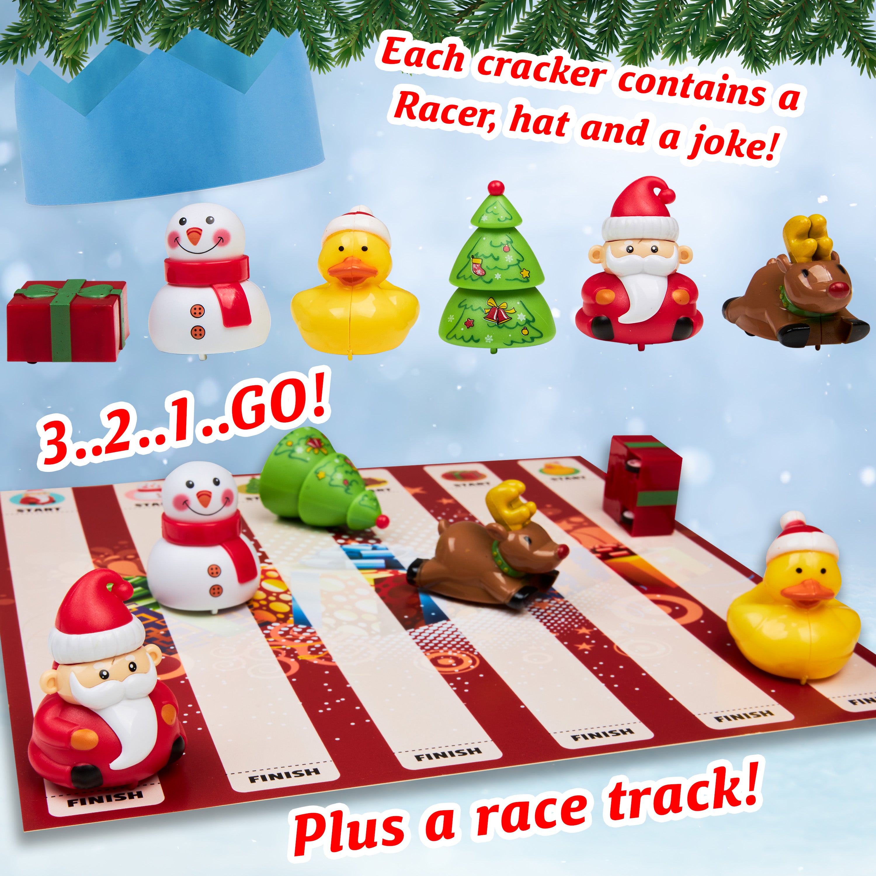 KreativeKraft Christmas Crackers Pack of 6  (Black Fidget Toys) - Get Trend